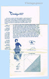 1950s Vintage Mail Order Sewing Pattern 827 Cute Misses Flared Apron Fits All