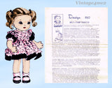 1950s Vintage Mail Order Sewing Pattern 860 Uncut 14in Soft Doll & Clothes