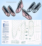 1950s Vintage Design Mail Order Sewing Pattern 944 Uncut Misses Slippers Fits All