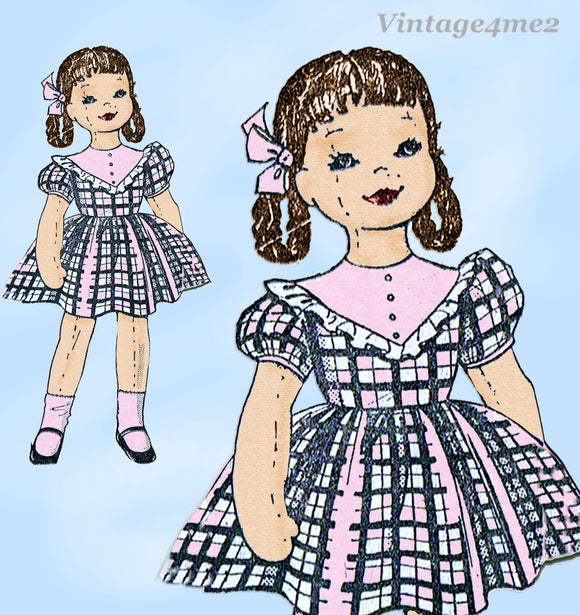 1950s Vintage Mail Order Sewing Pattern 974 Uncut Toddler Sized 32 Inch Cloth Doll