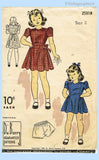 Du Barry 2531: 1940s WWII Girls Sweetheart Dress Sz 8 Vintage Sewing Pattern