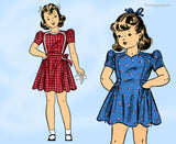 Du Barry 2531: 1940s WWII Girls Sweetheart Dress Sz 8 Vintage Sewing Pattern
