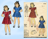 Du Barry 2531: 1940s WWII Girls Sweetheart Dress Sz 8 Vintage Sewing Pattern