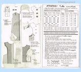 Elle 3804: 1960s FRENCH Uncut Misses Flared Coat 34-52 B Vintage Sewing Pattern