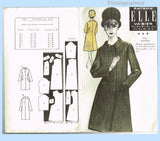 Elle 3804: 1960s FRENCH Uncut Misses Flared Coat 34-52 B Vintage Sewing Pattern