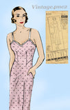 Excella E-4338: 1930s Stunning Misses Slip Size 36 Bust Vintage Sewing Pattern