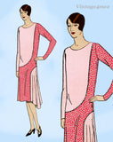 Excella 2724: 1920s Misses Flapper Dress Size 34 Bust Vintage Sewing Pattern