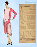 Excella 2724: 1920s Misses Flapper Dress Size 34 Bust Vintage Sewing Pattern