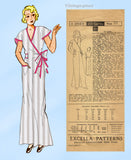 Excella 3593: 1930s Uncut Girls Lounging Pajamas Sz 28 B Vintage Sewing Pattern