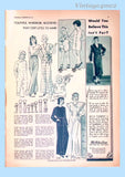 Excella 3593: 1930s Uncut Girls Lounging Pajamas Sz 28 B Vintage Sewing Pattern