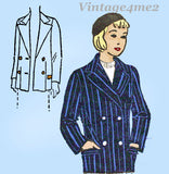 Excella 4277: 1930s Cute Little Girls Blazer or Jacket Sz 12 Vintage Sewing Pattern