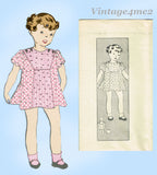 1930s Vintage Mail Order Pattern H6518 Uncut Toddler Girls Bloomer Dress Sz4