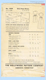 Hollywood Starlet 1059: 1940s WWII Misses Evening Gown Sz 36 B Vintage Sewing Pattern