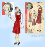 Hollywood Starlet 1199: 1940s WWII Skirt & Blouse Sz 30 B Vintage Sewing Pattern