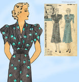 Hollywood Starlet 1326: 1930s Joan Blondell Dress Sz 40 B Vintage Sewing Pattern