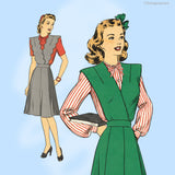 Hollywood 1407: 1940s Misses Jumper & Blouse 30 B Vintage Sewing Pattern