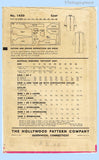 Hollywood 1450: 1940s Uncut WWII Womens Coat Sz 44 Bust Vintage Sewing Pattern