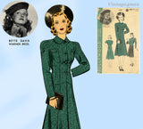 Hollywood Starlet 1650: 1930s Misses Bette Davis Suit 36B Vintage Sewing Pattern
