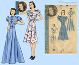 Hollywood Starlet 1781: 1930s Womens Evening Gown 38 B Vintage Sewing Pattern