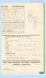 Hollywood Starlet 748: 1940s Uncut Betty Grable Dress 34 B Vintage Sewing Pattern