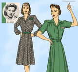 Hollywood Starlet 748: 1940s Uncut Betty Grable Dress 34 B Vintage Sewing Pattern