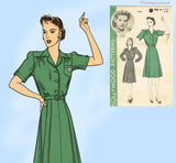 Hollywood Starlet 748: 1940s Uncut Betty Grable Dress 34 B Vintage Sewing Pattern