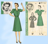 Hollywood Starlet 748: 1940s Uncut Betty Grable Dress 34 B Vintage Sewing Pattern