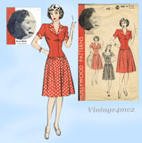 Hollywood Starlet 888: 1940s Ruth Warnick Dress Size 32 B Vintage Sewing Pattern