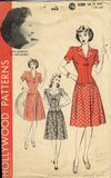 Hollywood Starlet 888: 1940s Ruth Warnick Dress Size 32 B Vintage Sewing Pattern