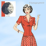 Hollywood Starlet 888: 1940s Ruth Warnick Dress Size 32 B Vintage Sewing Pattern