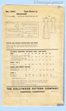 Hollywood Starlet 1042: 1940s Uncut Misses Dress 30B Vintage Sewing Pattern