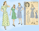 Hollywood Starlet 1042: 1940s Uncut Misses Dress 30B Vintage Sewing Pattern