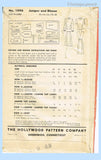 Hollywood Starlet 1096: 1940s Misses Jumper & Blouse 32B Vintage Sewing Pattern