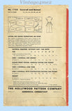 1940s Vintage Hollywood Sewing Pattern 1123 Uncut WWII Wrap Dress & Hat 42B