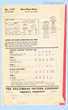 Hollywood Starlet 1127: 1940s Misses WWII Dress Sz 34 B Vintage Sewing Pattern