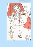 Hollywood 1292: 1930s Baby Girls Dress & Scottie Dog Toy Sz 1 Vintage Sewing Pattern