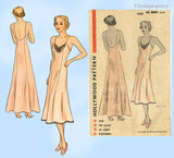 Hollywood 1325: 1930s Easy Plus Size Womens Slip Sz 42 B Vintage Sewing Pattern