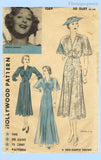 Hollywood 1389: 1930s Plus Size Womens Evening Gown 50 Bust Vintage Sewing Pattern