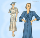 Hollywood 1389: 1930s Plus Size Womens Evening Gown 50 Bust Vintage Sewing Pattern