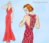 Hollywood Starlet 1416: 1930s Glamorous Misses Nightgown 34B Vintage Sewing Pattern