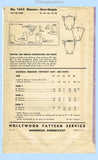 Hollywood 1633: 1940s Misses WWII Wrap & Tie Blouse 34B Vintage Sewing Pattern