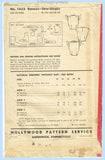 Hollywood 1633: 1940s Misses WWII Wrap & Tie Blouse 36 B Vintage Sewing Pattern