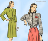 Hollywood 1659: 1940s Uncut WWII Battle Jacket & Skirt 30B Vintage Sewing Pattern