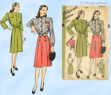 Hollywood 1659: 1940s Uncut WWII Battle Jacket & Skirt 30B Vintage Sewing Pattern