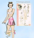 Hollywood Starlet 1693: 1930s Uncut Misses Slip & Panties 42B Vintage Sewing Pattern