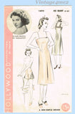 Hollywood Starlet 1693: 1930s Uncut Misses Slip & Panties 42B Vintage Sewing Pattern