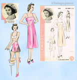 Hollywood Starlet 1693: 1930s Uncut Misses Slip & Panties 42B Vintage Sewing Pattern
