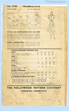 Hollywood Starlet 1782: 1930s Misses Evening Gown Sz 34 B Vintage Sewing Pattern