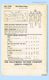 Hollywood Starlet Pattern 1796 Envelope Back
