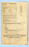 Hollywood Starlet 1970: 1930s Misses Street Dress Sz 30 B Vintage Sewing Pattern